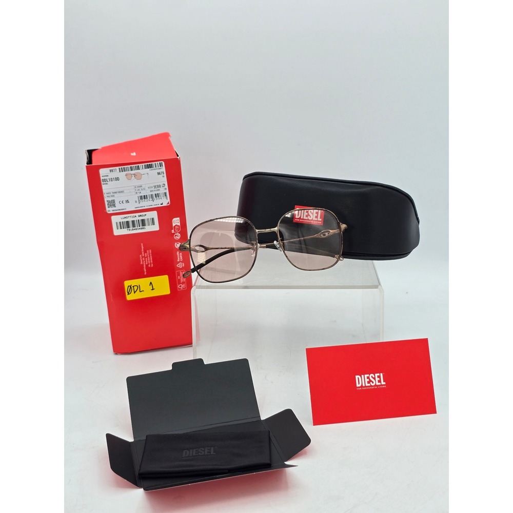 Diesel Sunglasses Women 55-18-145 Pale Rose Bronze ODL1010D - New